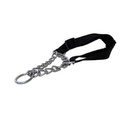 BOSS PET PDQ Black / Silver Steel Dog Collar Large 29081